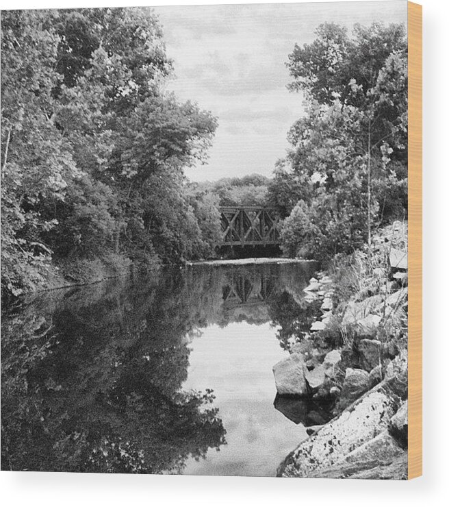 Pa Wood Print featuring the photograph Creek Bridge Pa by Nick Valenzuela