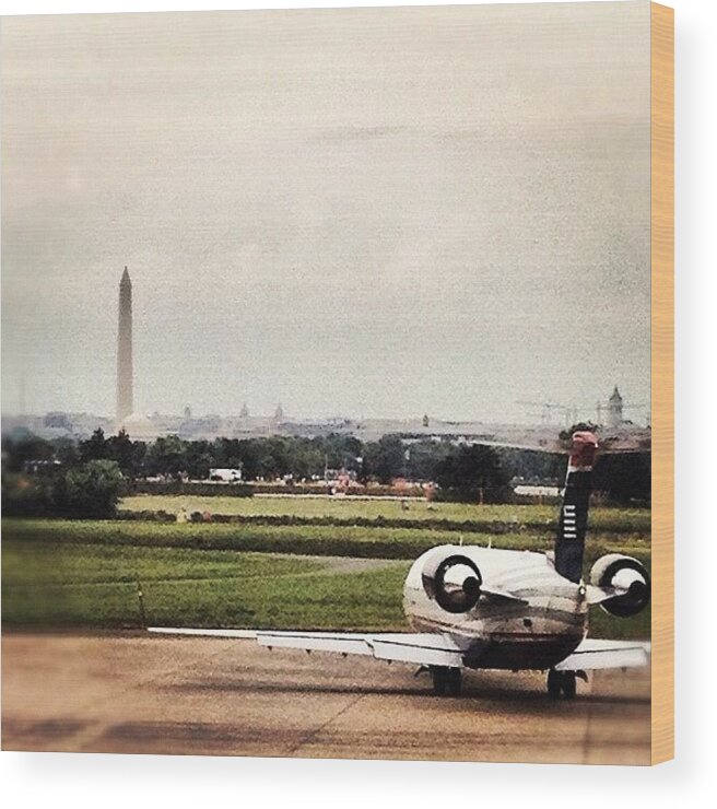 Ronaldreaganwashingtonnationalairport Wood Print featuring the photograph Dc--->the Nation's Capital ✈🇺🇸 by Nish K.