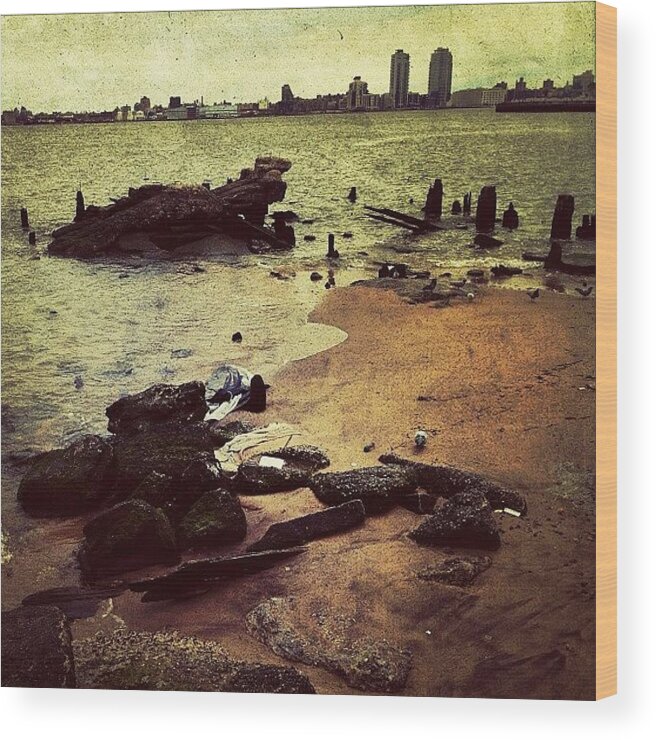 Navema Wood Print featuring the photograph Decrepit Beach by Natasha Marco