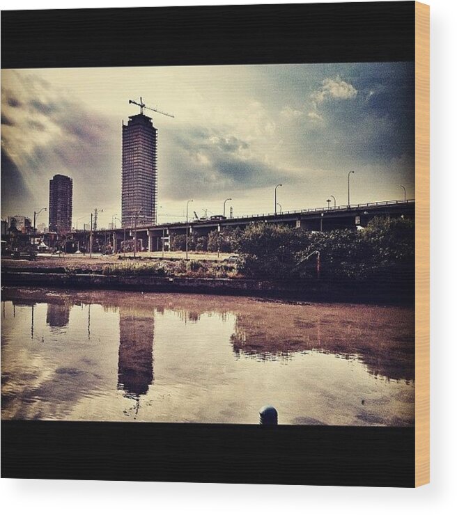 Crazy Wood Print featuring the photograph Don River Sludge by Paul Steward
