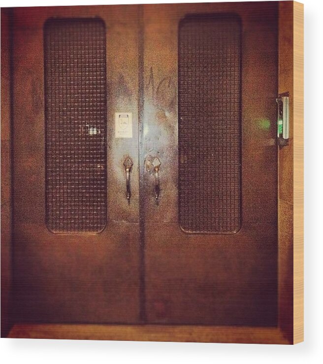 Darkphotography Wood Print featuring the photograph #door#photography#art#steampunk#prison by Jenni Martinez