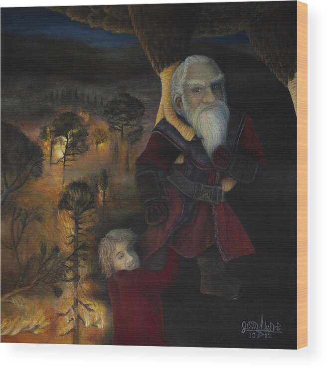 The Hobbit Wood Print featuring the painting Dori by Joshua Martin