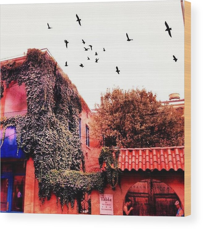 Instagram_art Wood Print featuring the photograph Downtown Santa Fe by Paul Cutright