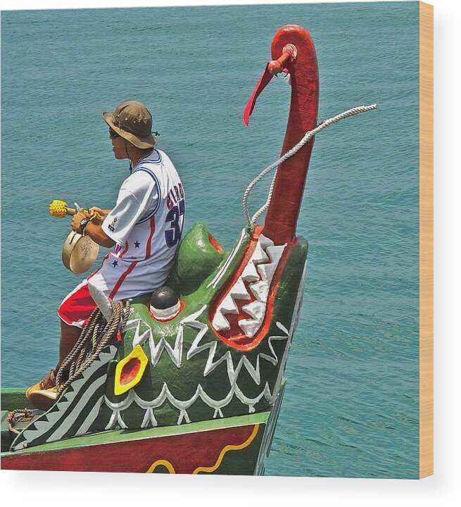 Travel Wood Print featuring the photograph Dragon Boat by Jocelyn Kahawai