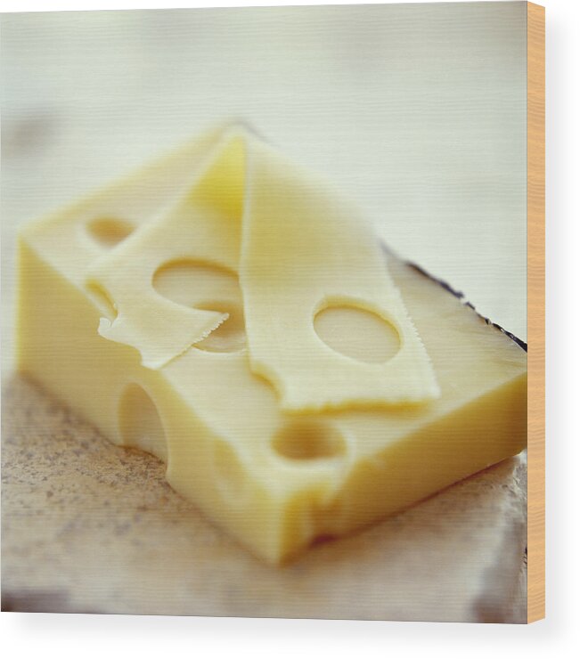 Emmental Cheese Wood Print