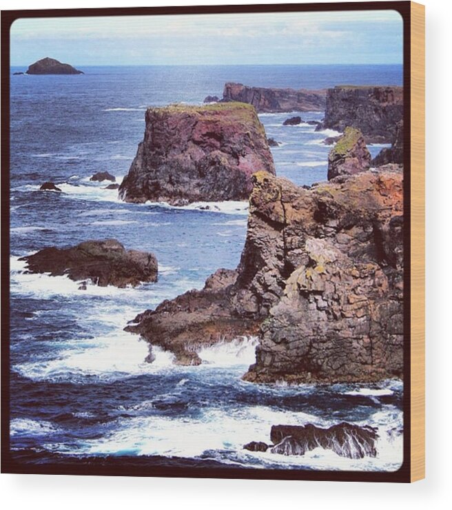 Scotland Wood Print featuring the photograph Eshaness - Shetland Islands by Luisa Azzolini