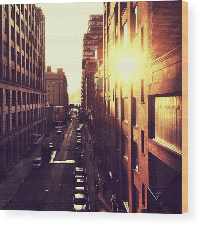 New York City Wood Print featuring the photograph Evening Adagio - New York City by Vivienne Gucwa