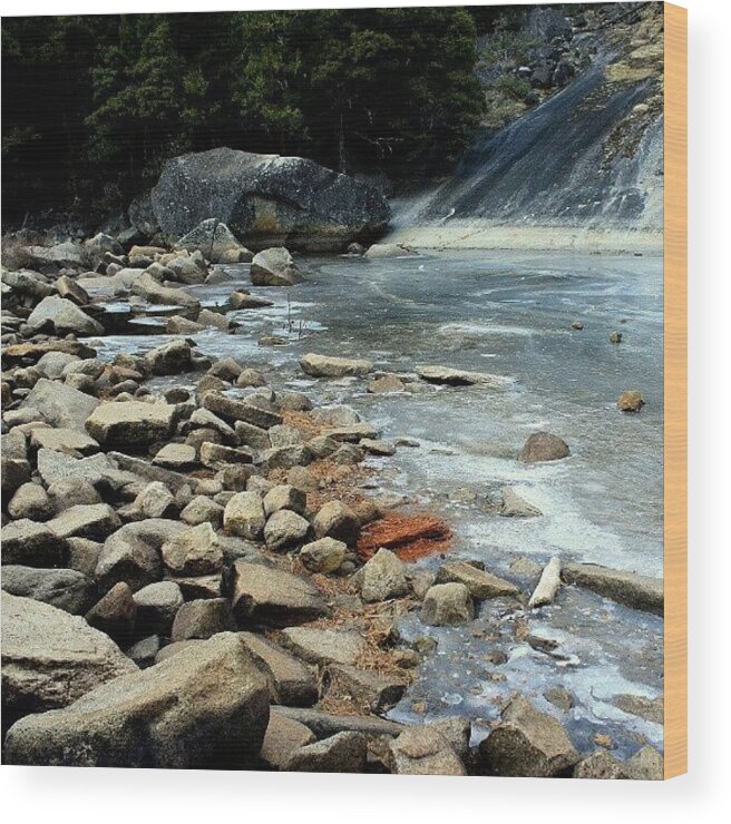 Tbt Wood Print featuring the photograph Frozen Lake In Yosemite. #tbt by Aidan Cole