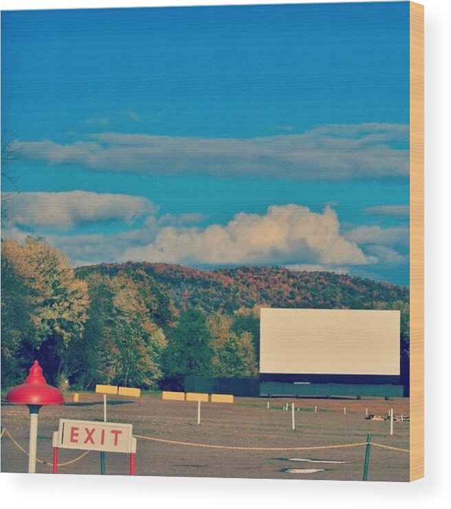Mountains Wood Print featuring the photograph Garden Drive-in In Hunlock Creek by John Robinson