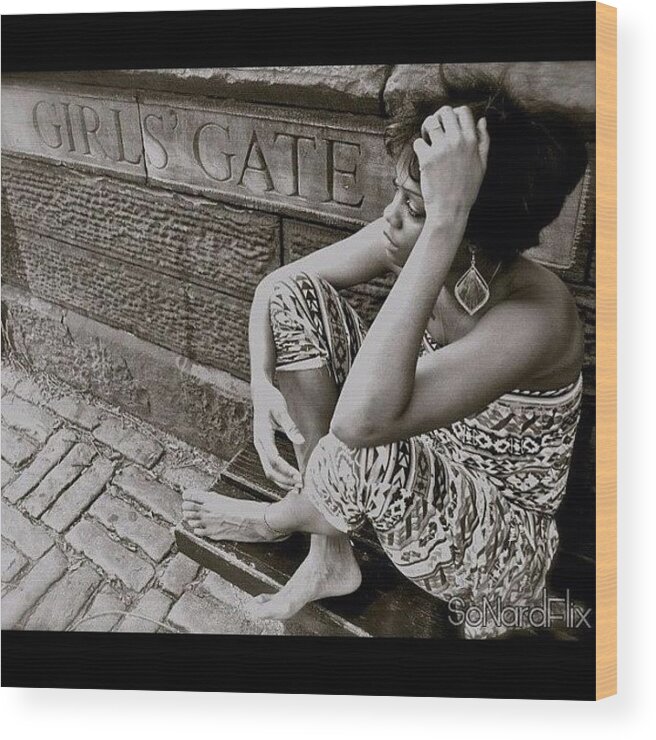 Beautiful Wood Print featuring the photograph #girlsgate #centralpark #nyc by Game Changer