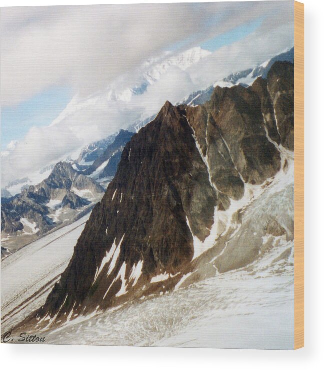Alaska Photographs Wood Print featuring the photograph Glacier Flight 2 by C Sitton