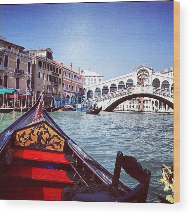 Gondola Wood Print featuring the photograph Gondola Ride In Venice Italy by Irina Moskalev