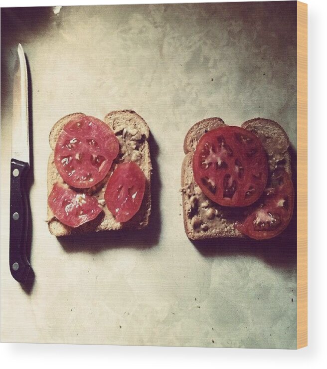 Stillsoftheworld Wood Print featuring the photograph Happiness In The Form Of A Sandwich by Stills Of The World