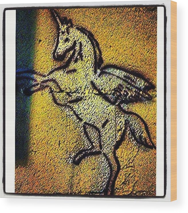 Bushwick Wood Print featuring the photograph Hey Lil' #unicorn !💫 #bushwick by Jodi Jankowski