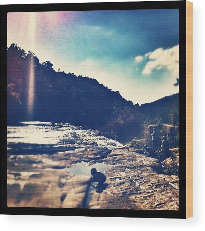 Rcspics Wood Print featuring the photograph High Falls by Dave Edens