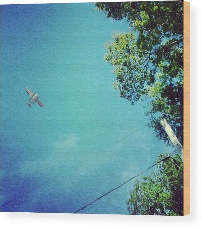 Instagram Wood Print featuring the photograph I Love Water Planes Fly Over My House by Crystal LaTessa
