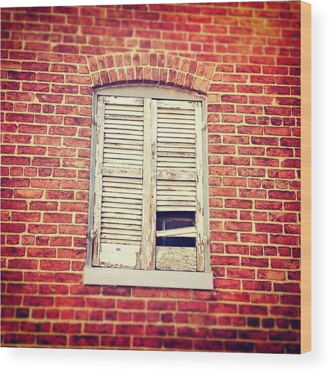 Brick Wood Print featuring the photograph In Through The Door Out Through The by Amy DiPasquale