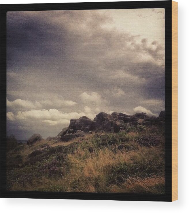 Cute Wood Print featuring the photograph #instagood #rocks #clouds #sky by Chris Edmond
