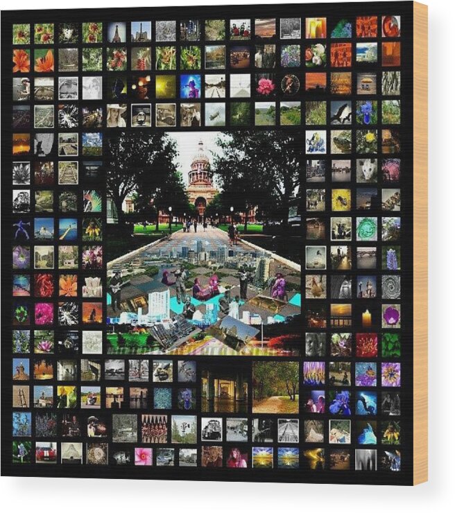 Loveart Wood Print featuring the photograph James Granberry Instagram Collage by James Granberry