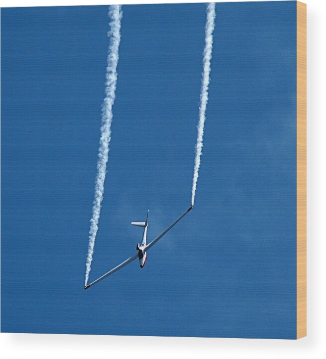 Glider Wood Print featuring the photograph Jet Powered Glider by Nick Kloepping