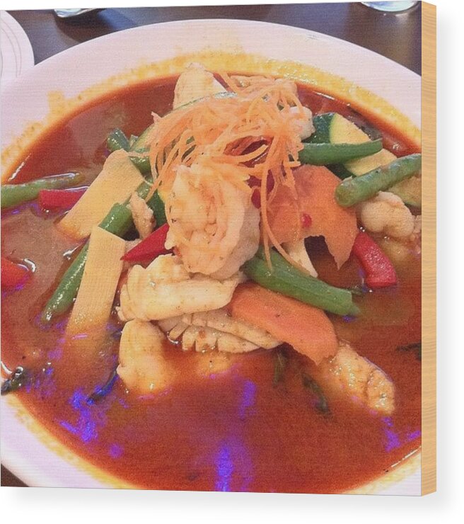  Wood Print featuring the photograph Jungle Curry Seafood (hot) From Thai by Vanessa Pike-russell