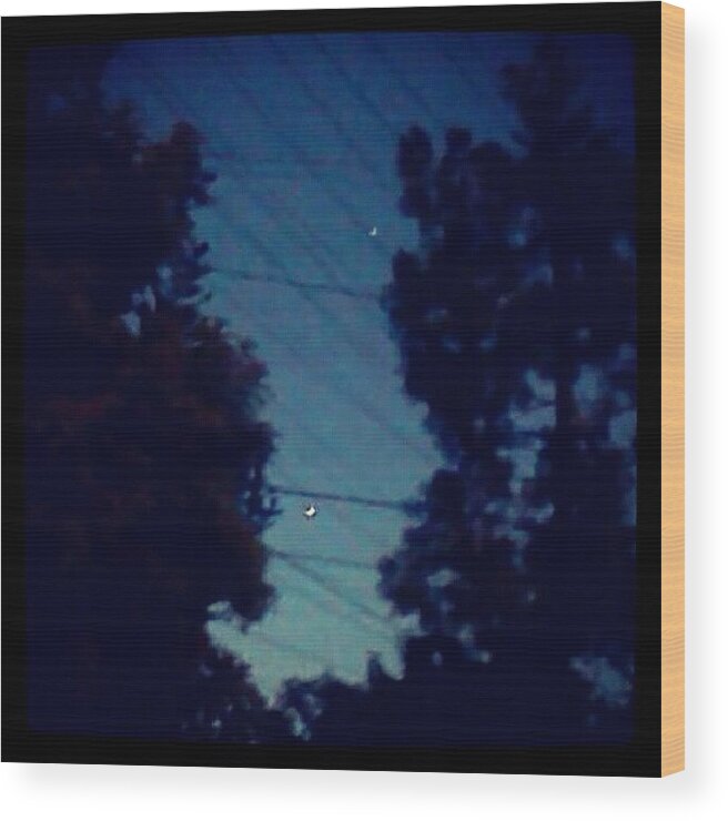  Wood Print featuring the photograph Jupiter And Venus Before Sunrise by Jose Villagomez