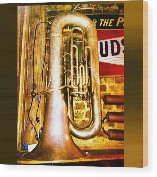 Love Wood Print featuring the photograph Just A Random Tuba In A Pub by Maeve O Connell