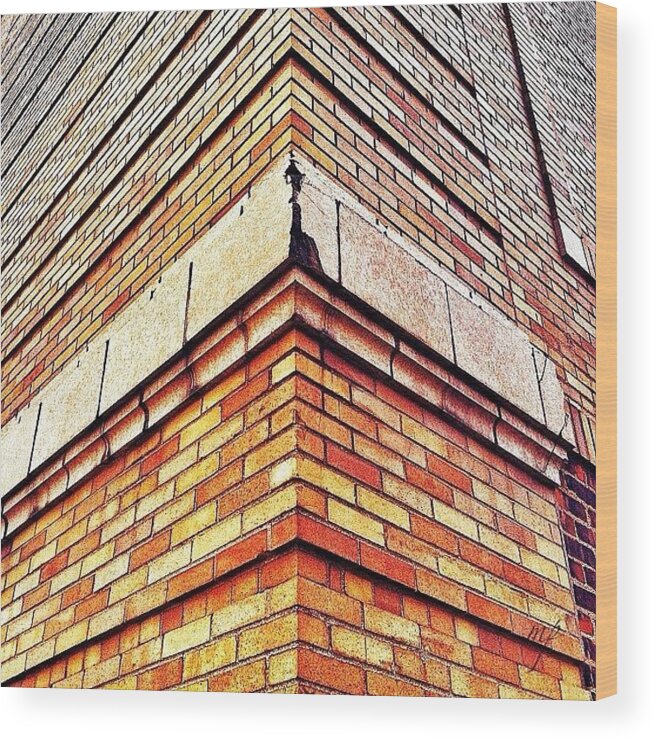  Wood Print featuring the photograph Just Another Brick In The Wall by Maury Page
