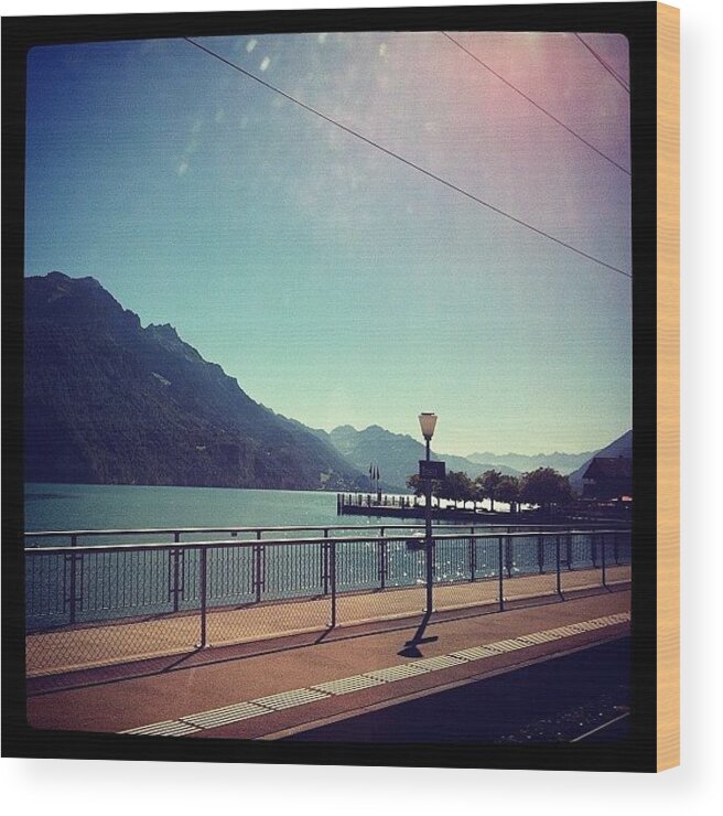  Wood Print featuring the photograph Lake Next To Railway Track ! by Jyothi Joshi