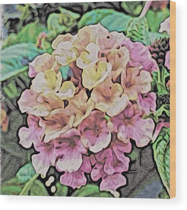 Nature Wood Print featuring the photograph Lantana by Travel Designed