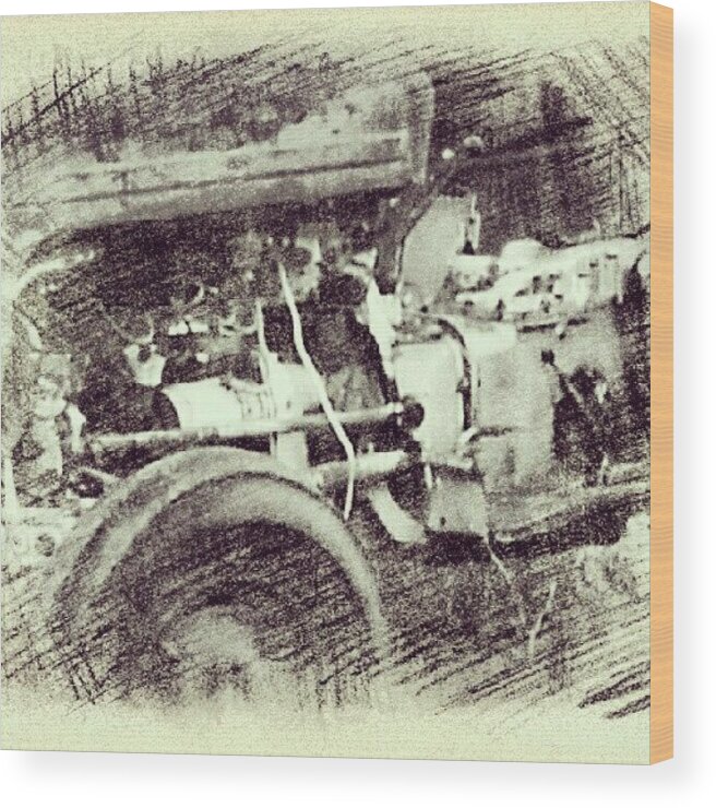  Wood Print featuring the photograph Last Tractor For A While by Katrise Fraund