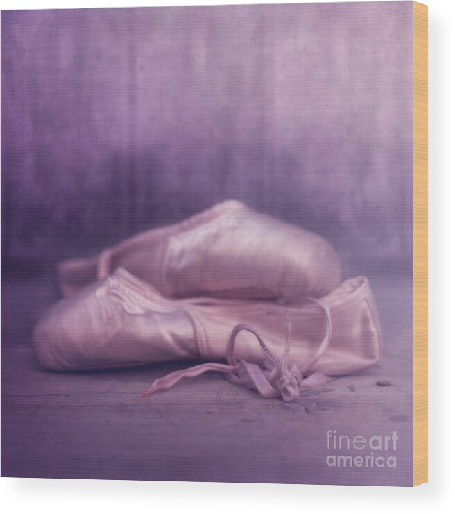 Ballettshoes Wood Print featuring the photograph Les chaussures de la danseue by Priska Wettstein