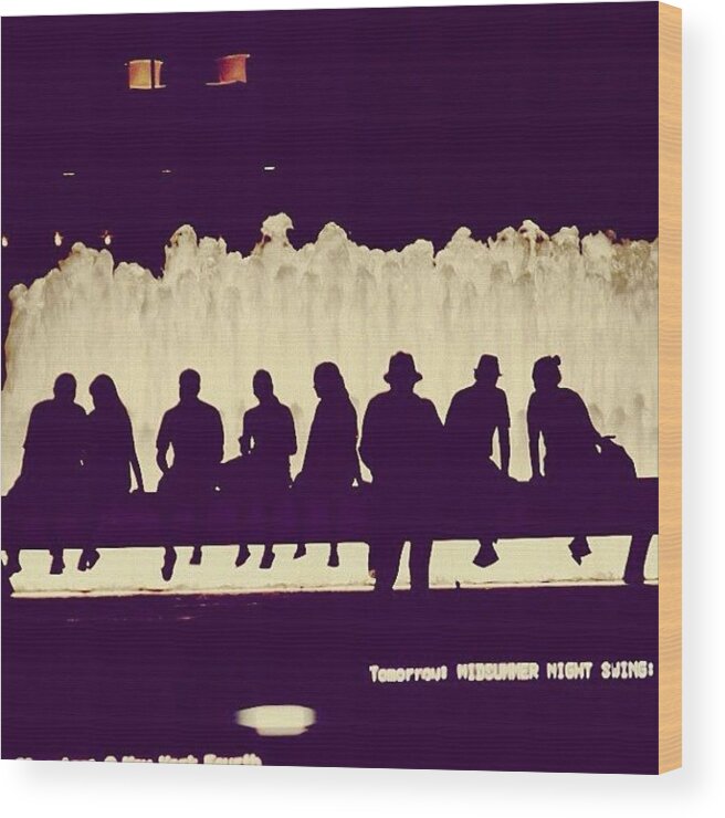 Beautiful Wood Print featuring the photograph Lincoln Center Silhouettes. by Kerry Fitzsimmons