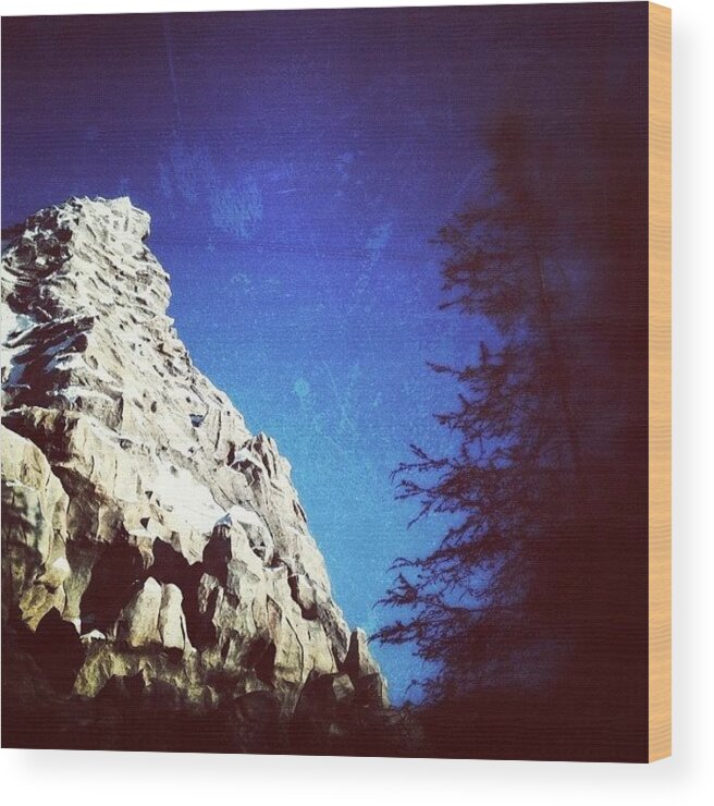 Matterhorn Wood Print featuring the photograph Looks Like A Post Card :) #disneyland by Rhiannon Mim