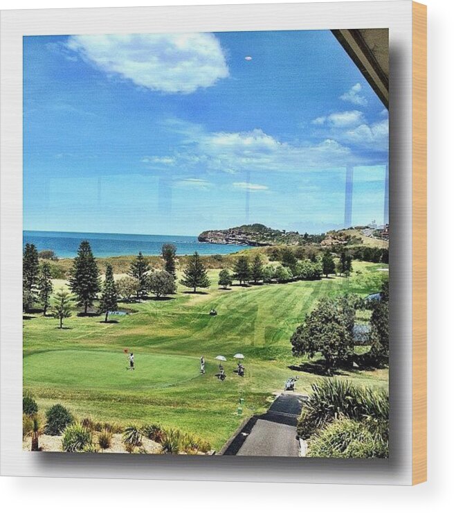 Surf Wood Print featuring the photograph Lunch At The Golf Club - Wow What A by Gary David
