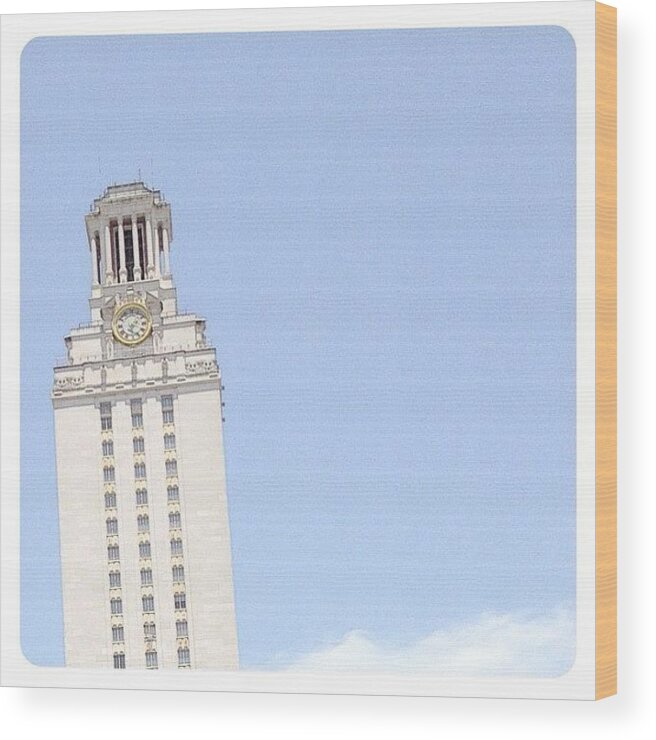 Mobilephotography Wood Print featuring the photograph Main Hall Tower by Natasha Marco