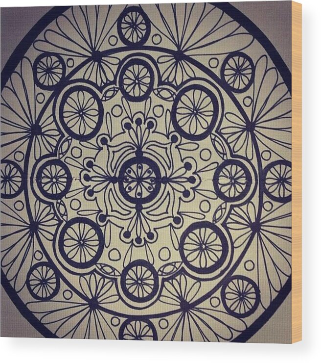  Wood Print featuring the photograph Mandala Of Focus by Elena Prikhodko knapp