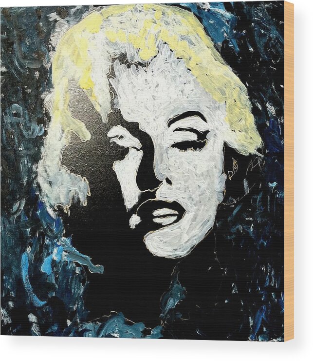 Lagunitas Wood Print featuring the painting Marilyn Monroe by Neal Barbosa