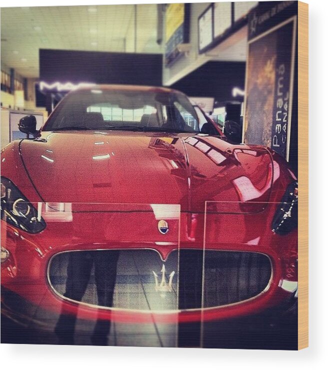 Maserati Wood Print featuring the photograph #maserati Good #sport #car I Want One!!! by Freddy Moncada