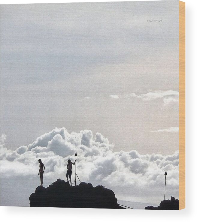 Instagram Wood Print featuring the photograph Maui, Black Rock, Known To Ancient by Raffaele Salera