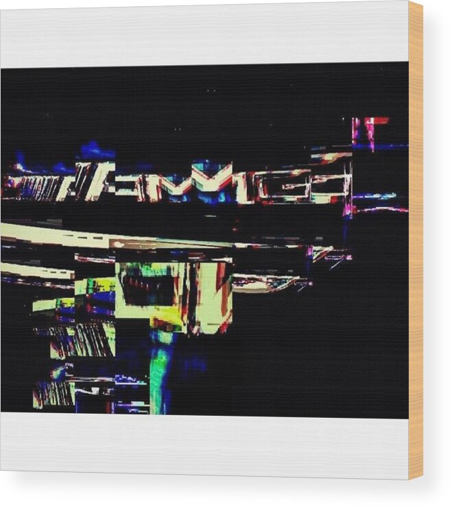 Jgballard Wood Print featuring the photograph Metal On Metal, No. 4 | Amg #abstract by Brian Adams