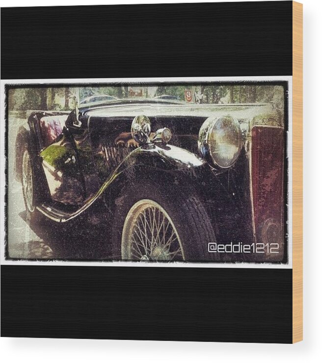 Classic Wood Print featuring the photograph #mg #car #carporn #automotive #chrome by Eddie Urwalek