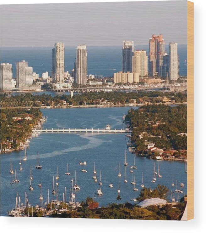 Sofi Wood Print featuring the photograph Miami Beach Star Island by Joel Lopez