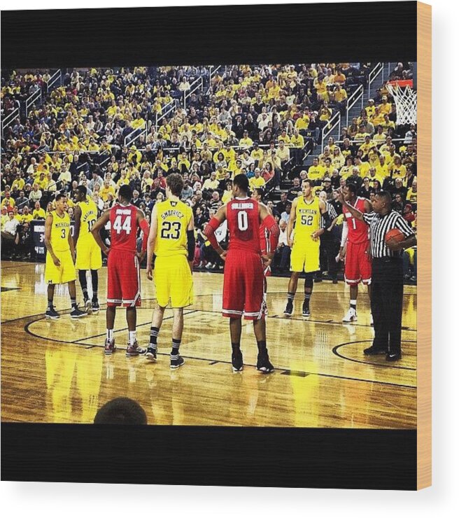 Jaredsullinger Wood Print featuring the photograph Michigan Vs Ohio State by Nish K.