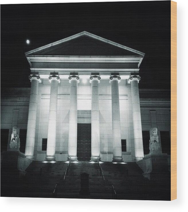 Blackandwhite Wood Print featuring the photograph Minneapolis Institute Of Arts by Nick Winterhalter