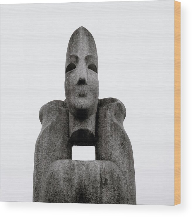 Conceptual Wood Print featuring the photograph Modern Sculpture by Shaun Higson
