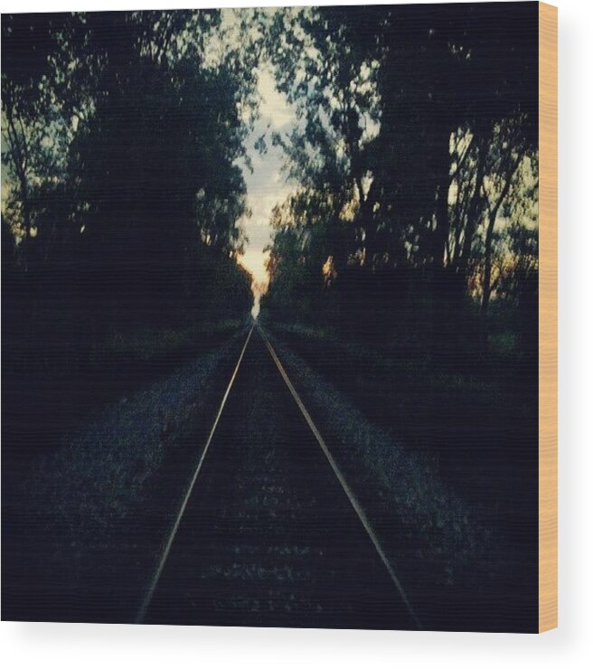  Wood Print featuring the photograph Morning Walk On The Tracks :3 by Kay Marie