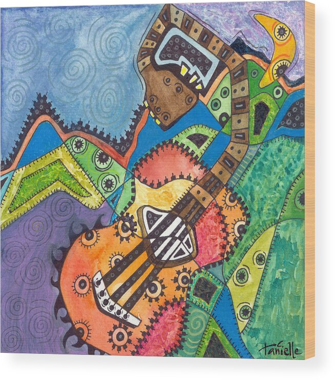 Music Wood Print featuring the painting Music to My Eyes by Tanielle Childers