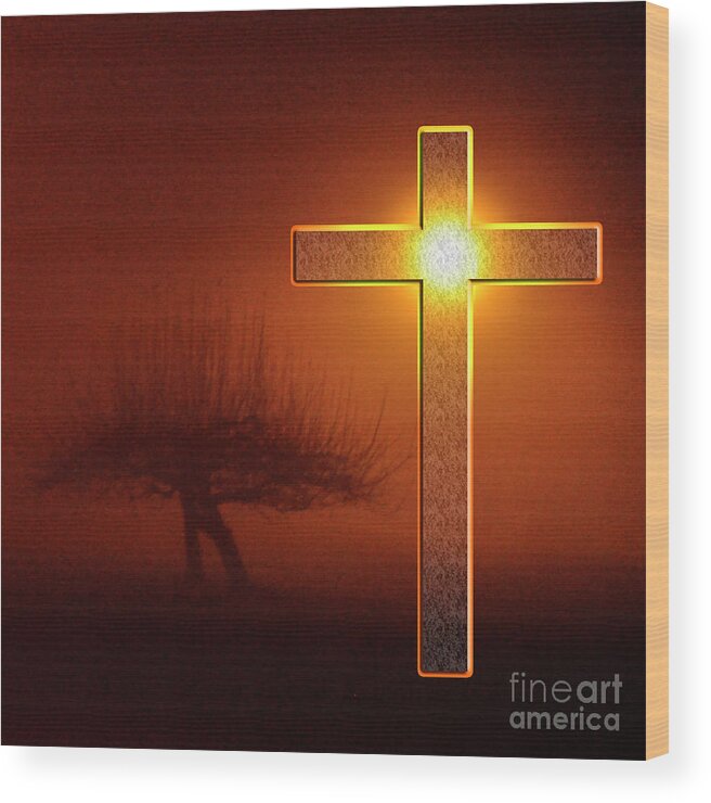 Clay Wood Print featuring the photograph My Life Cross by Clayton Bruster