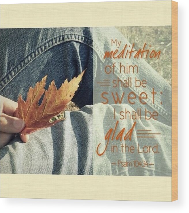 Godisgood Wood Print featuring the photograph my Meditation Of Him Shall Be Sweet: by Traci Beeson